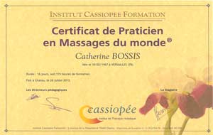certificat de praticien en massages du monde